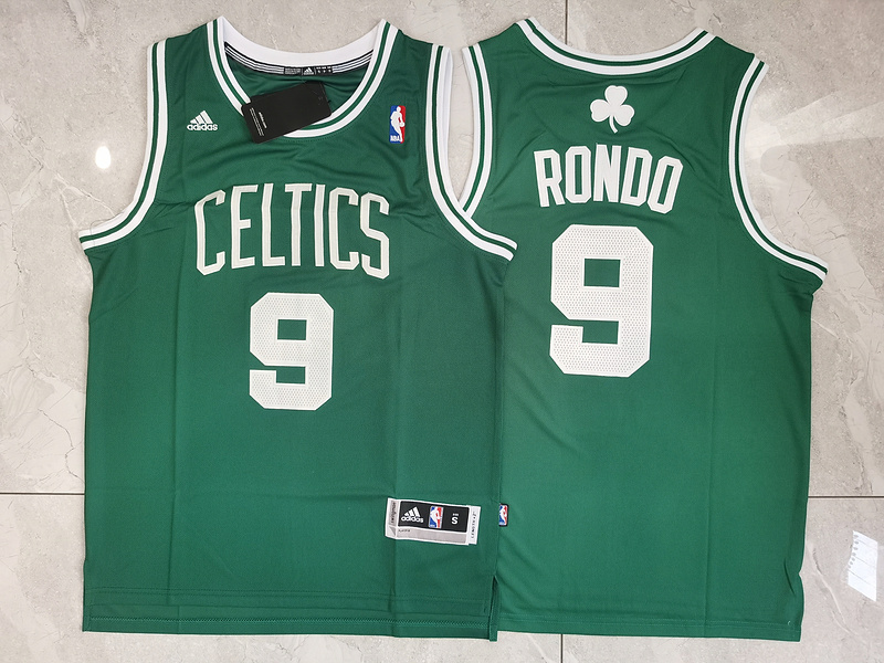 Men Boston Celtics #9 Rondo Green Adidas 2025 NBA Jersey style 1->boston celtics->NBA Jersey